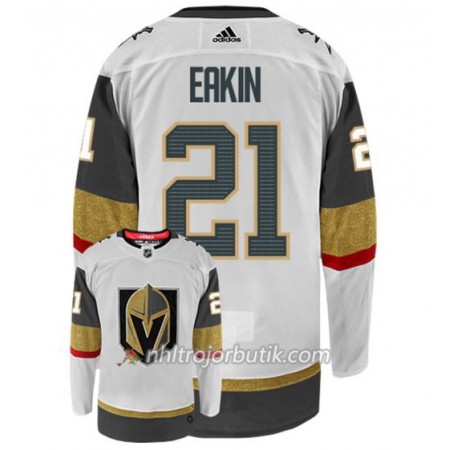 Män Ishockey Vegas Golden Knights Tröja CODY EAKIN 21 Adidas Vit Authentic